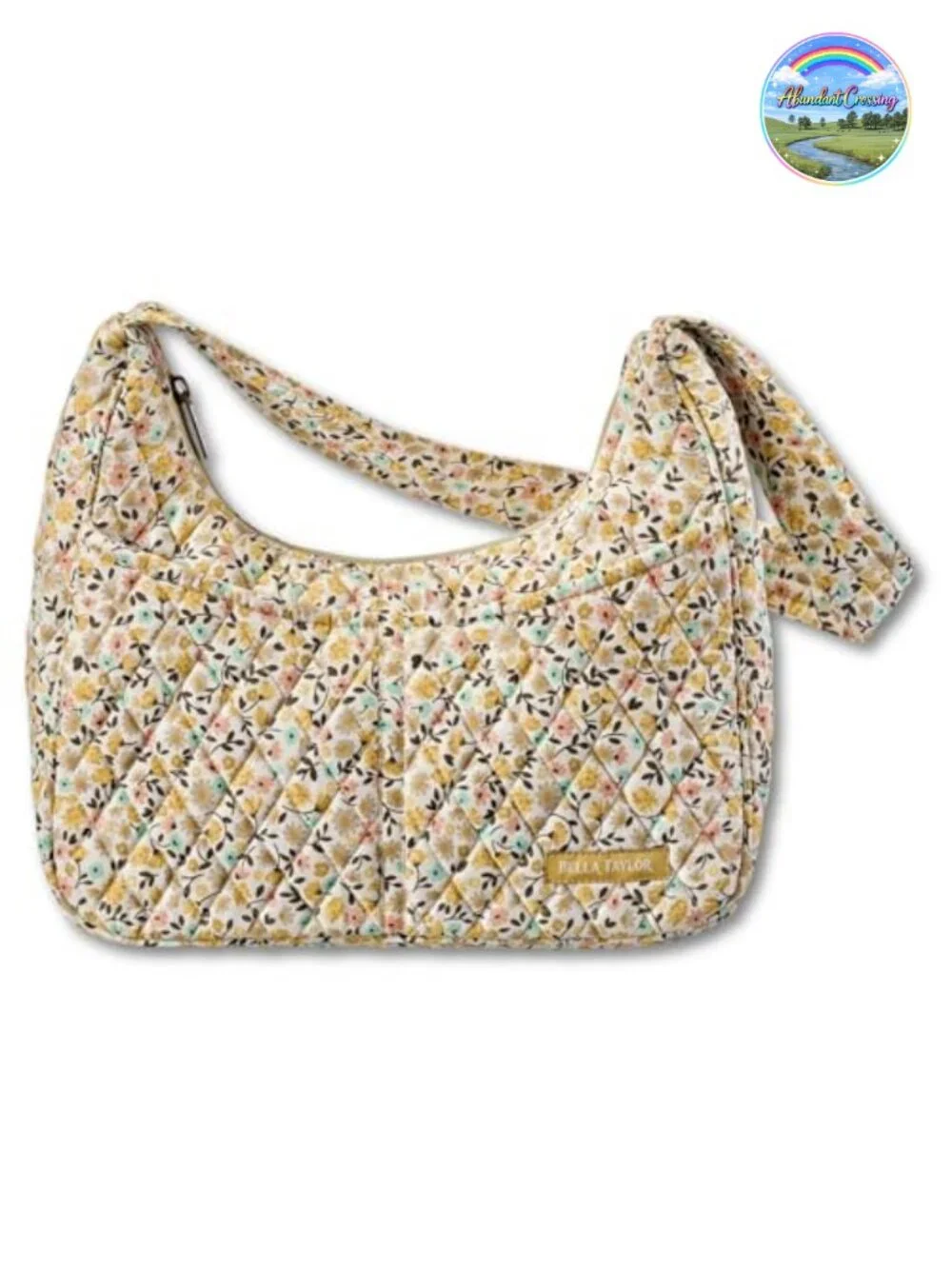 Quilted Cotton Hobo Shoulder Bag with Pockets for Women